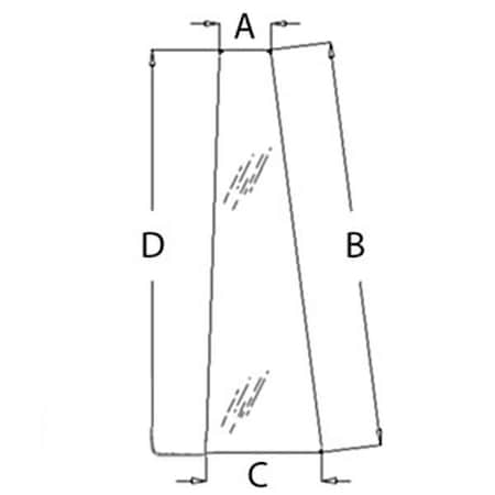 Aftermarket RH/LH Front Door Glass Fits Massey Ferguson 3050 3060 3065 3070 3075 3389399M2